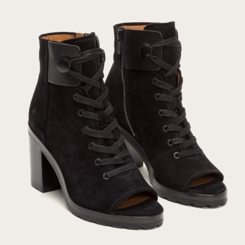 Frye | Danica Lug Combat Open Toe Booties